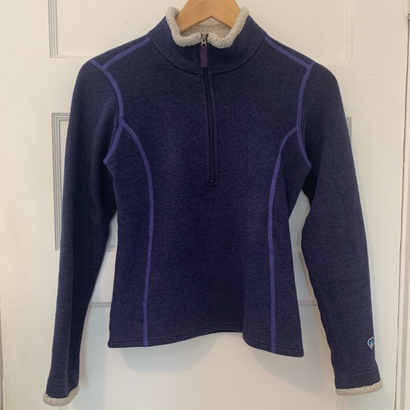KUHL Alska Purple Quarter-Zip Fleece Pullover Sweater - Picture 16 of 16